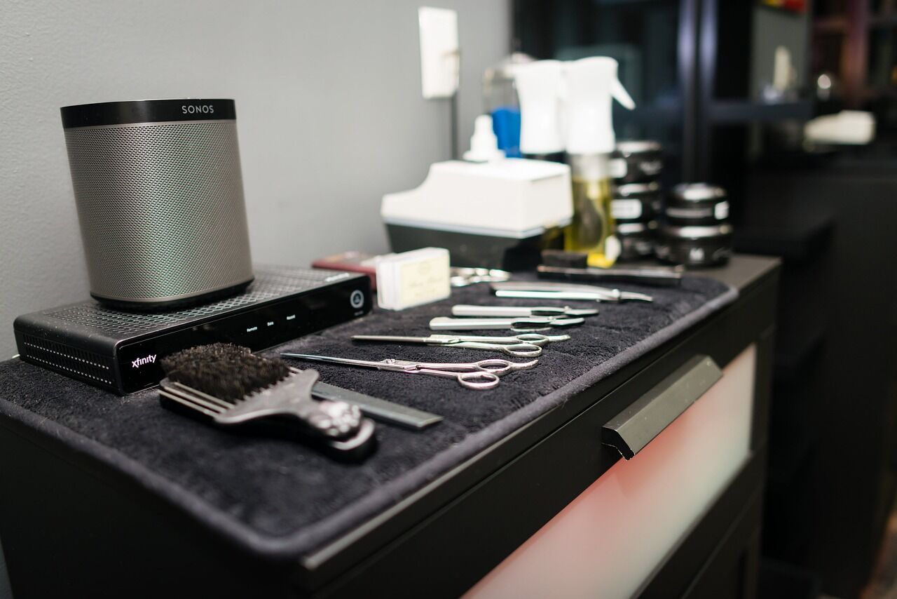 Salon tools laid out in your own beauty salon